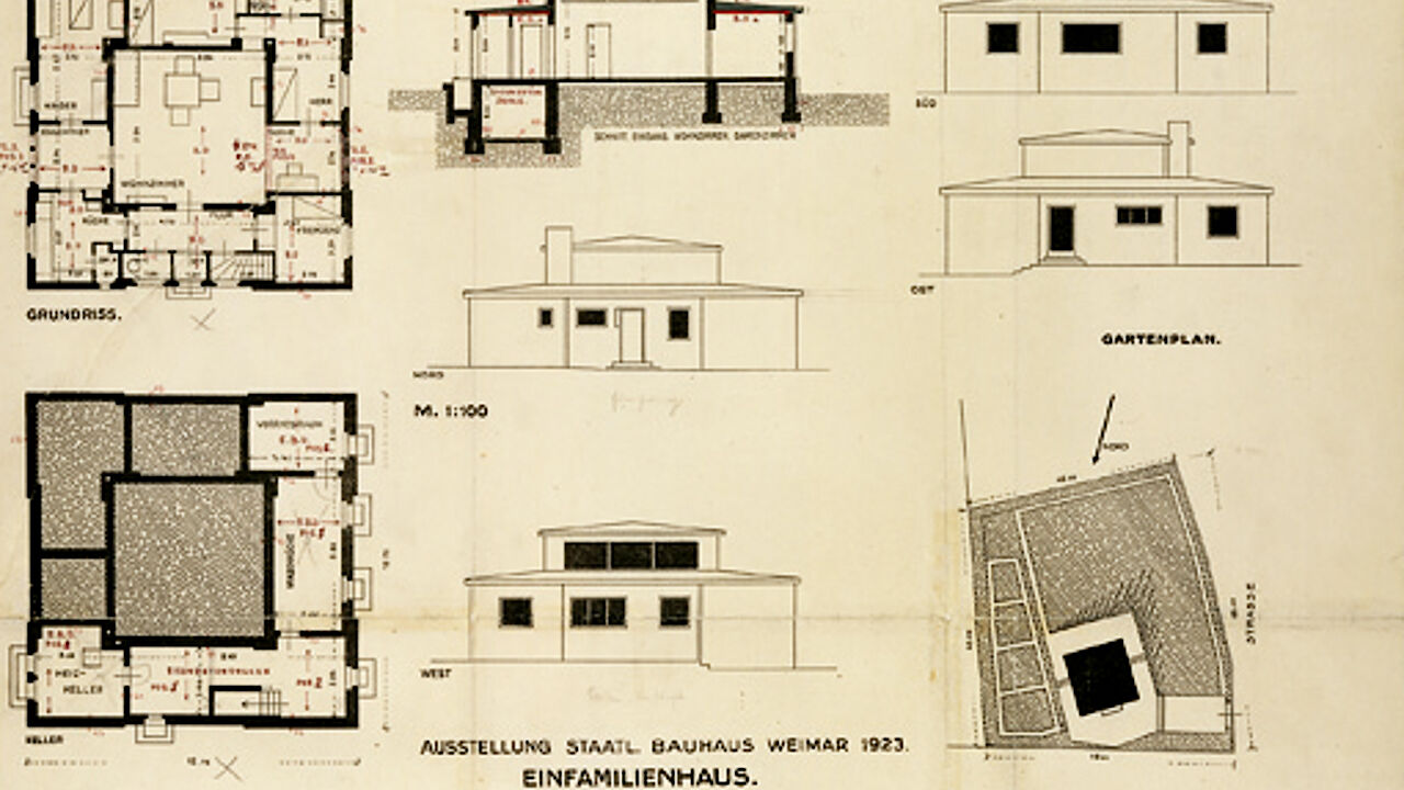 Entwurfsplan Haus am Horn, Weimar Bauhaus Kooperation